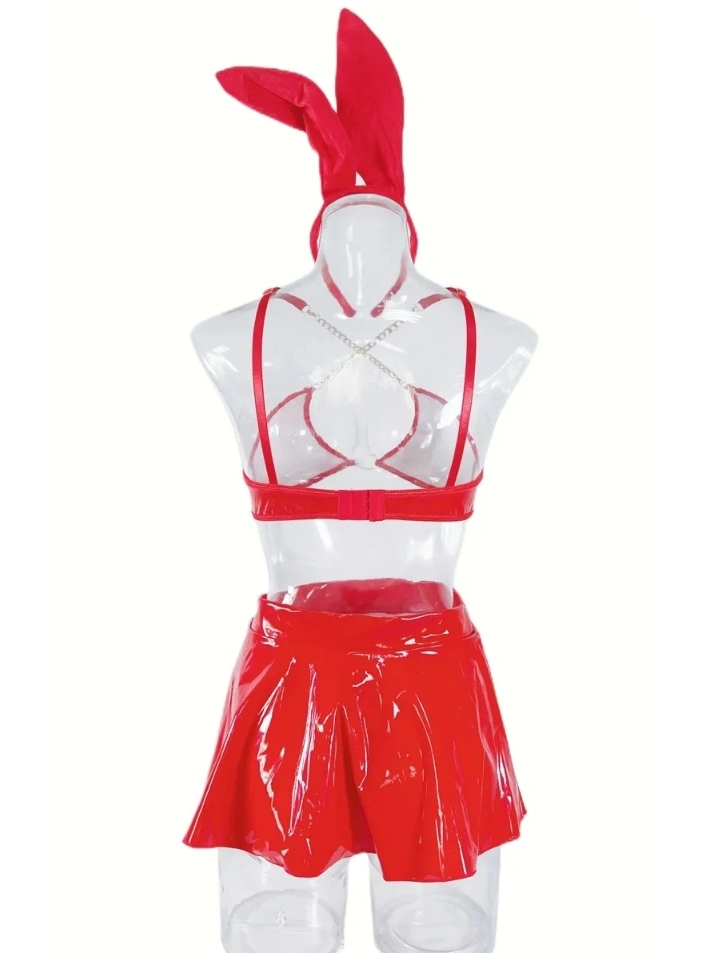 Tenue Latex Rouge - Vue 2