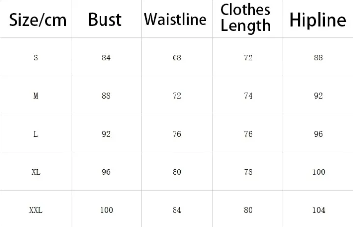 Robe courte dos nu - guide des tailles