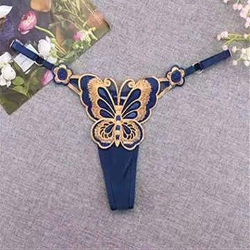 String Ficelle papillon - Bleu Marine