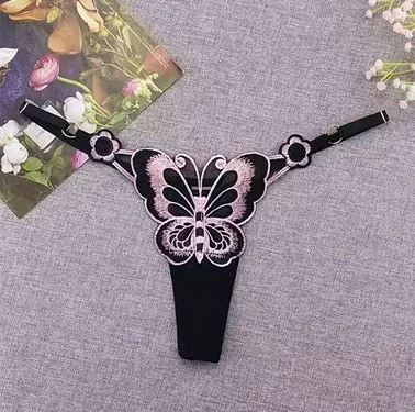 String Ficelle papillon - Noir